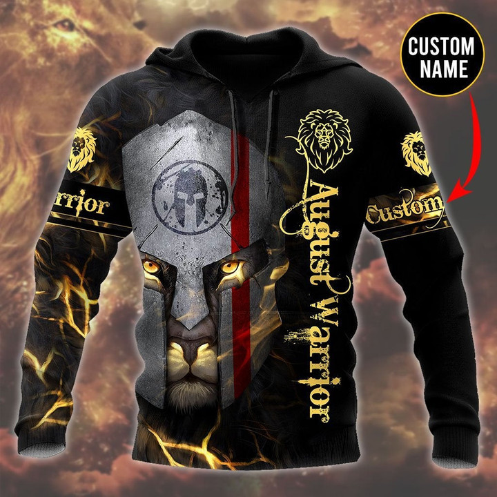 August Spartan Lion Warrior 3D All Over Printed Unisex Shirt
