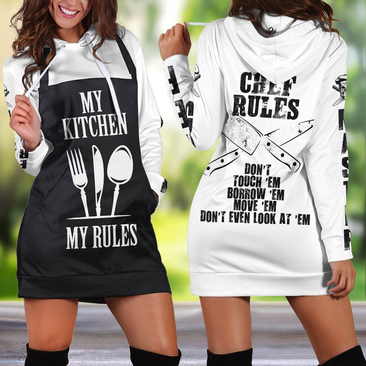 Master Chef 3D All Over Printed Hoodie Dress for Women