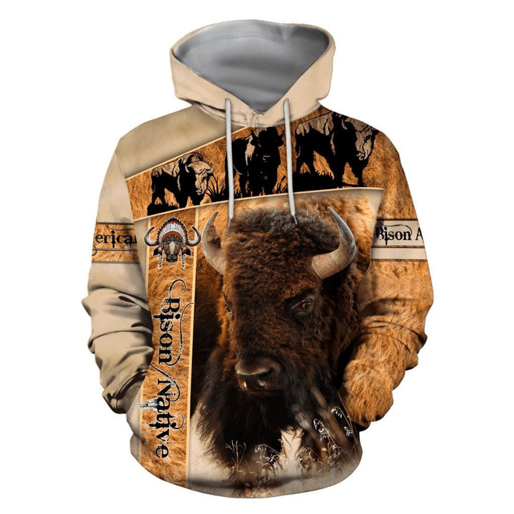 Bison Native American 3D All Over Printed Unisex Shirts