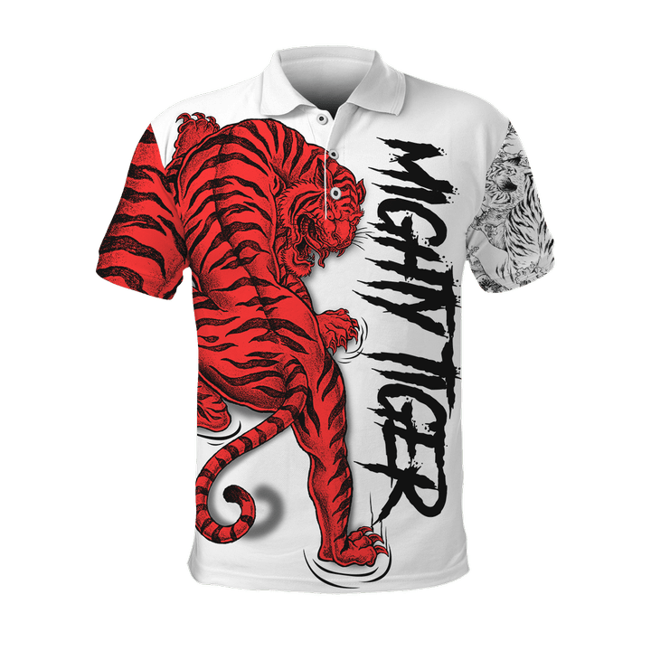 Night Tiger Polo 3D All Over Printed Shirt for Men and Women