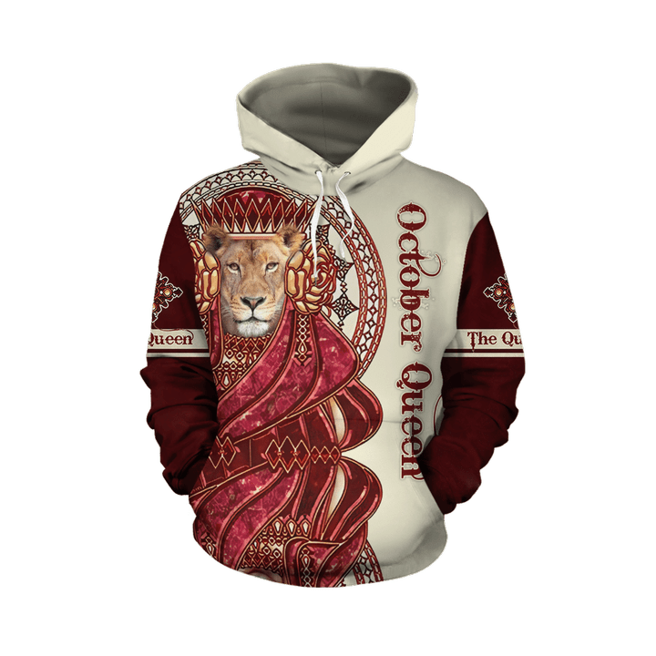 October Lion Queen 3D All Over Printed Shirt for Women