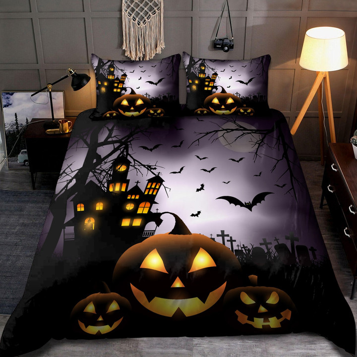 The Bat Night Halloween Bedding Set