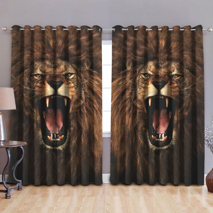 The Alpha King Lion Window Curtains
