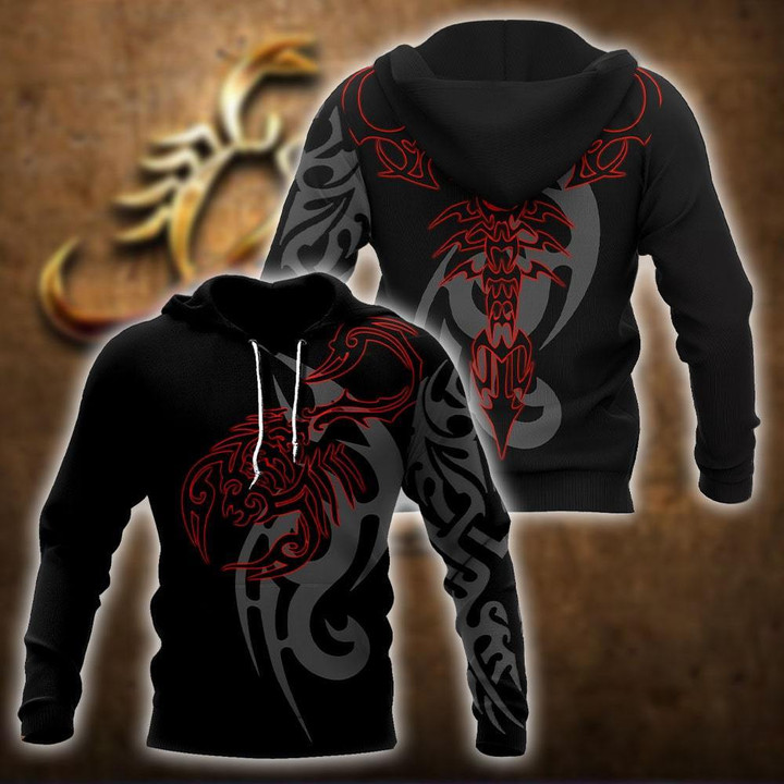 Scorpio Tattoo 3D All Over Printed Shirt for Men and Women