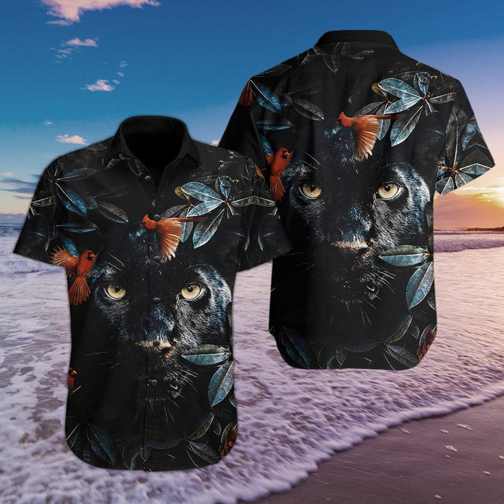 Flower Panther Beach Sleeves Shirt