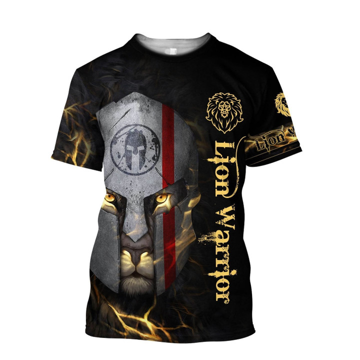 Spartan Lion Warrior 3D All Over Printed Unisex Tshirt