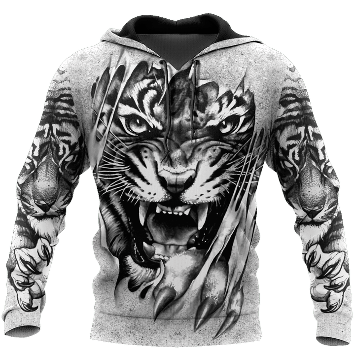 3D Tiger Tattoo Potrait  Over Printed Shirt for Men and Women