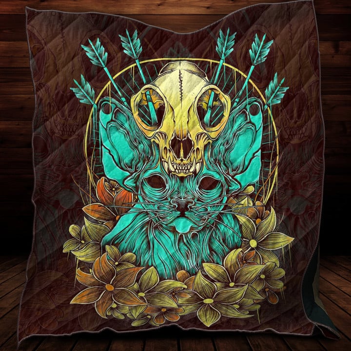 Sphynx Skull Nature Couple Quilt HHT03082003S1