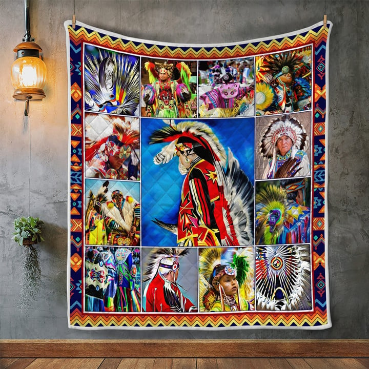 Native American Pow Wow 3D All Over Printed Quilt