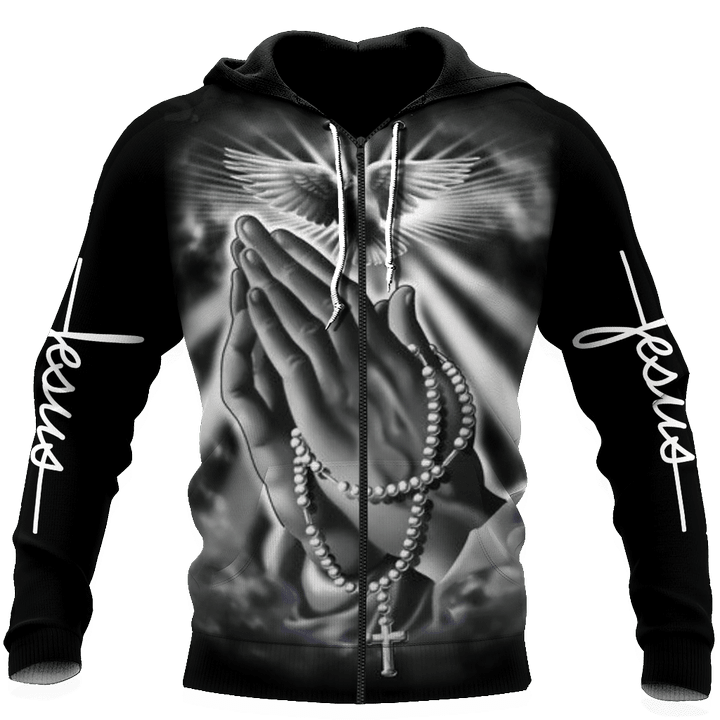 Jesus Christ Bless Hand 3D Printed Hoodie, T-Shirt for Men and Women