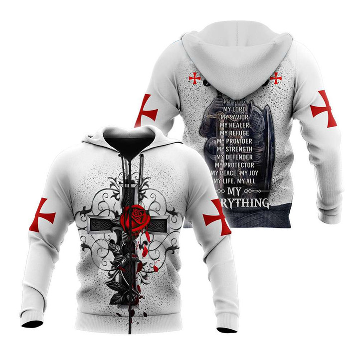 Jesus Christ Cross and Roses 3D Printed Hoodie, T-Shirt for Men and Women
