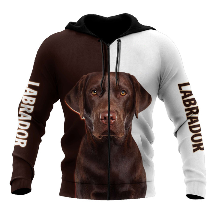 Premium Love Dog Chocolate Labrador Retriever 3D All Over Printed Unisex Shirts