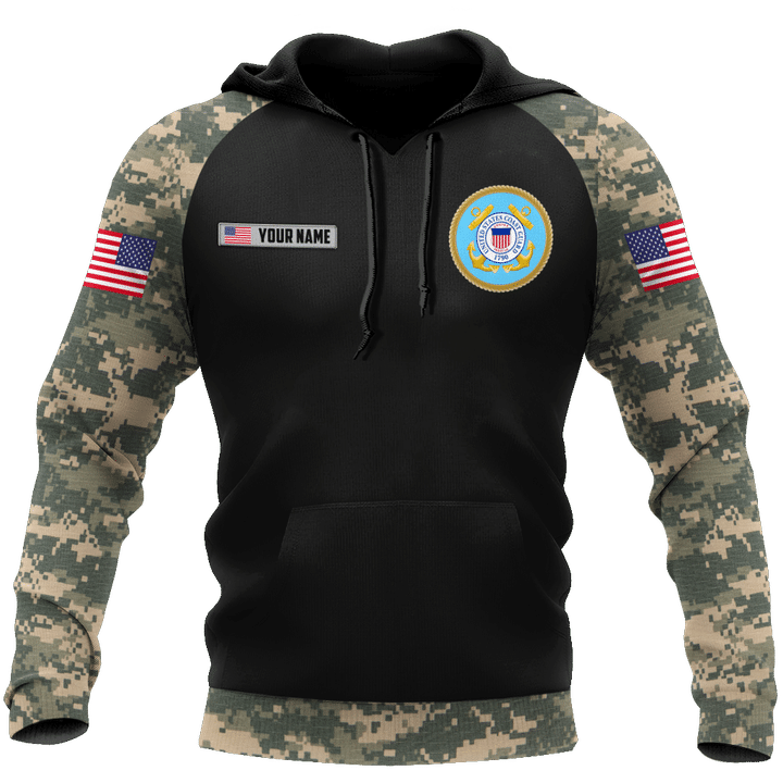 Proud to be United States Coast Guard Personalized Name  - 3D All Over Printed Shirts For Men and Women