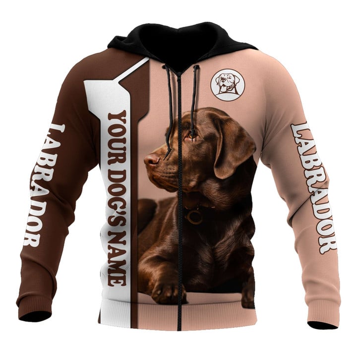 Premium Love Dog Chocolate Labrador Retriever 3D All Over Printed Unisex Shirts