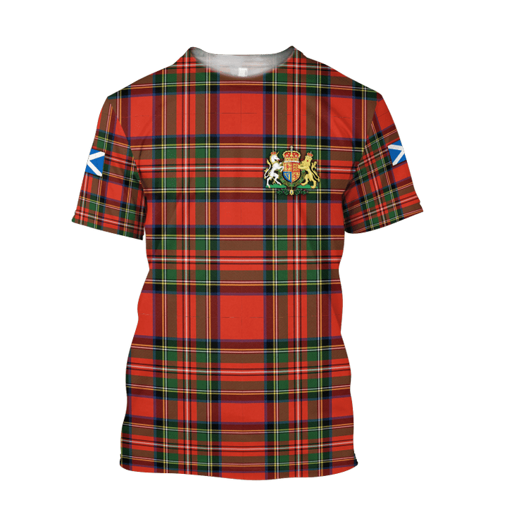 Scotland Tartan 3D All Over Printed T Shirt For Men and Women MH2007202