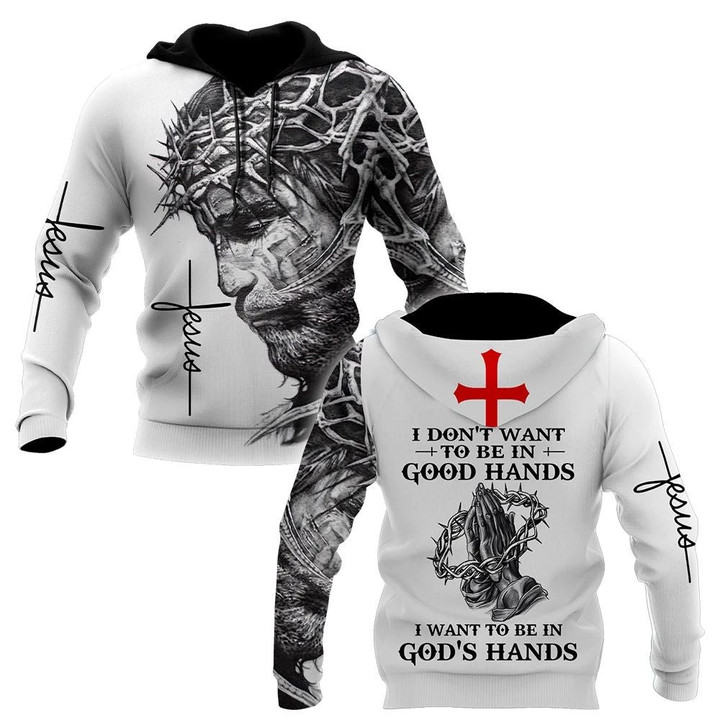 I Want To Be In Gods Hands Christian Jesus 3D Printed Design Apparel