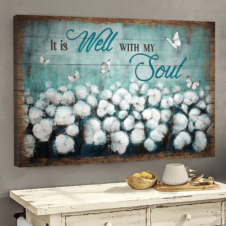 It is well with my Soul Jesus Landscape Canvas Print Wall Art
