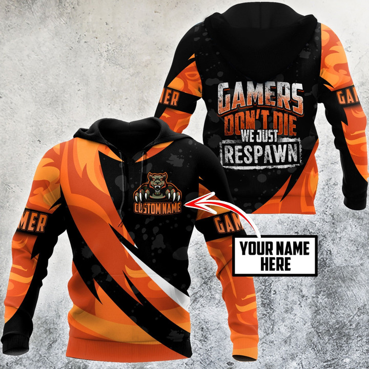 Gamers don't Die We just Respawn Personalized Name NTN29042101