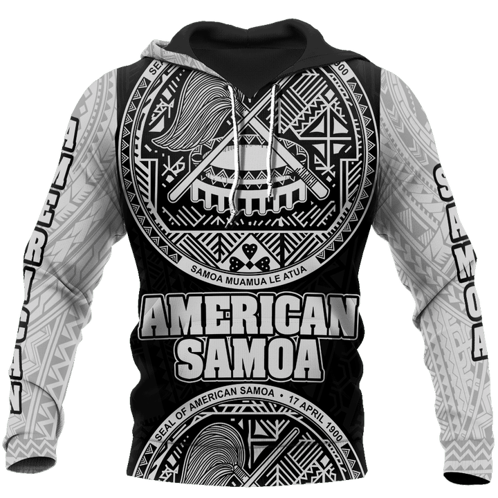 American Samoa All Over Hoodie - Coat Of Arm JJ300101 PL - Amaze Style™-Apparel