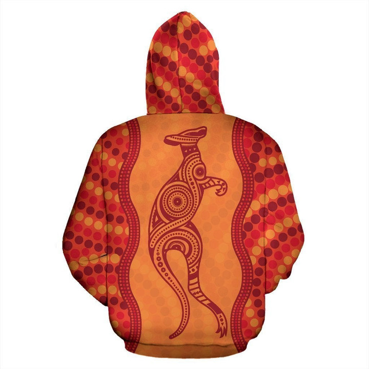 Australia Hoodie Kangaroo Aboriginal -NNK1493 - Amaze Style™-Apparel