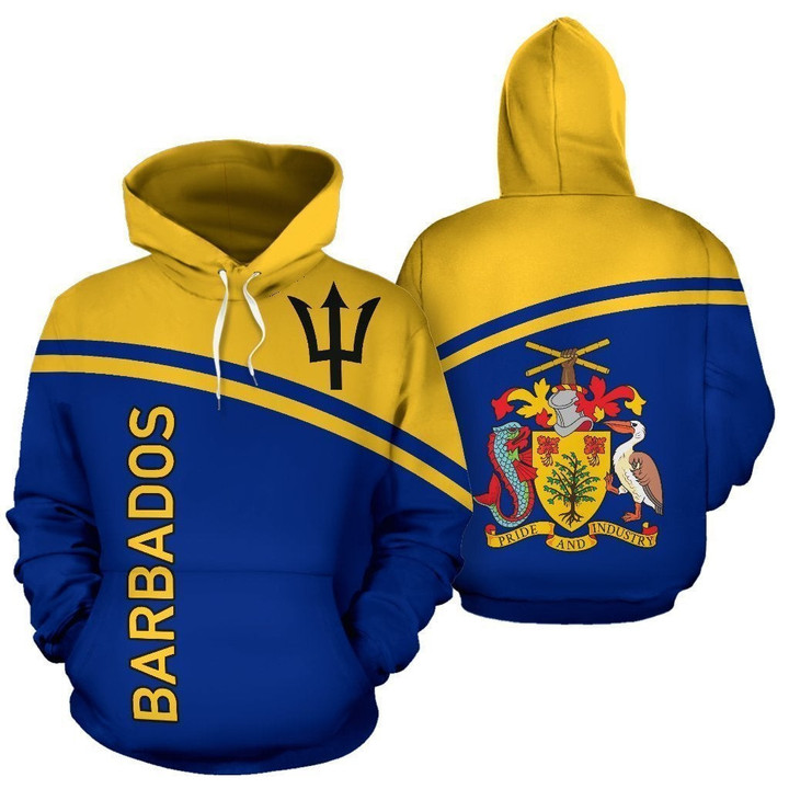 Barbados All Over Hoodie Curve - Amaze Style™-Apparel