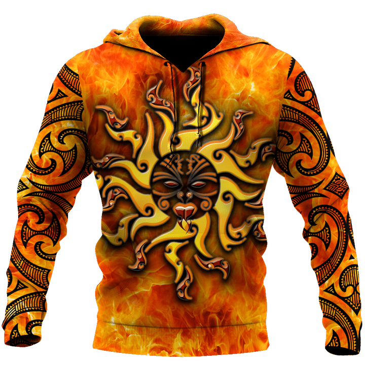Maori tamanuitera the sun 3d all over printed shirt and short for man and women