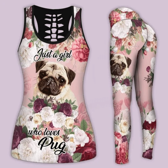 Pug Dog Combo Tank top + Legging Outfit for women PL280313 - Amaze Style™-Apparel