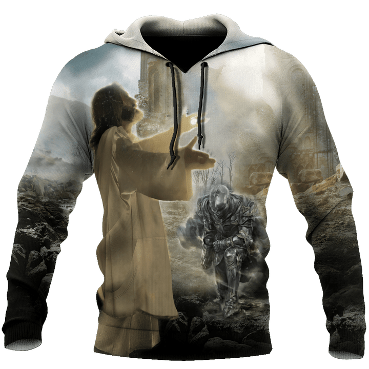 Jesus and Knight templar 3D all over printed for men and women HHT07092018