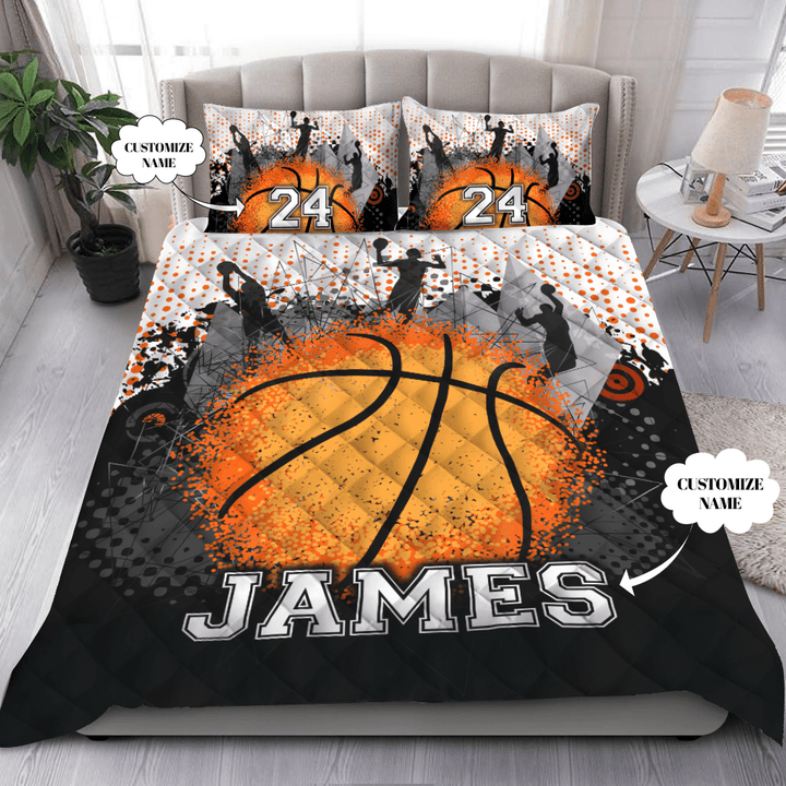 Basketball Love Custom Quilt Bedding Set with Your Name MH1706201