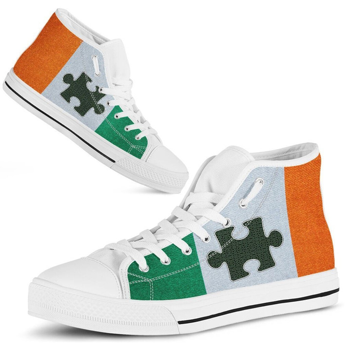 Irish Autism White Limited Shoes SU040304 - Amaze Style™-Shoes