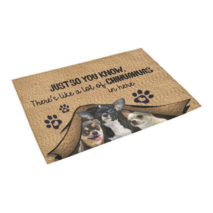 Just So You Know Chihuahua Easy Clean Welcome DoorMat | Felt And Rubber | DO1402