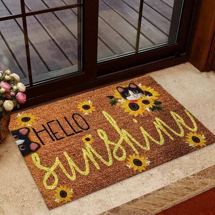 Hello Sunshine Easy Clean Welcome DoorMat | Felt And Rubber | DO1072