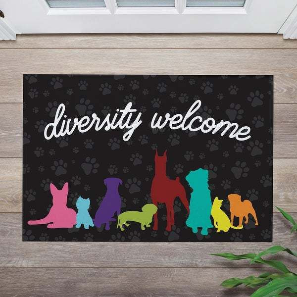 Diversity Welcome Easy Clean Welcome DoorMat | Felt And Rubber | DO2879