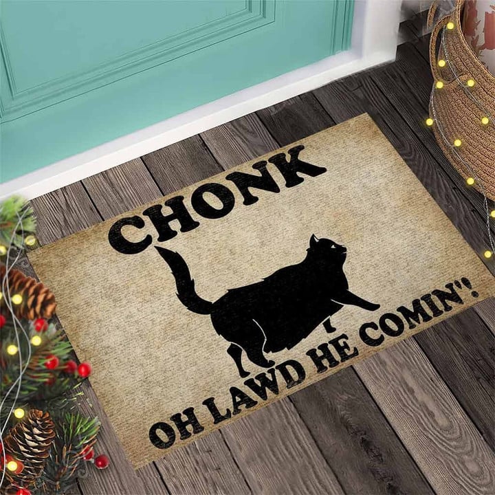 Chonk Cat Easy Clean Welcome DoorMat | Felt And Rubber | DO1037