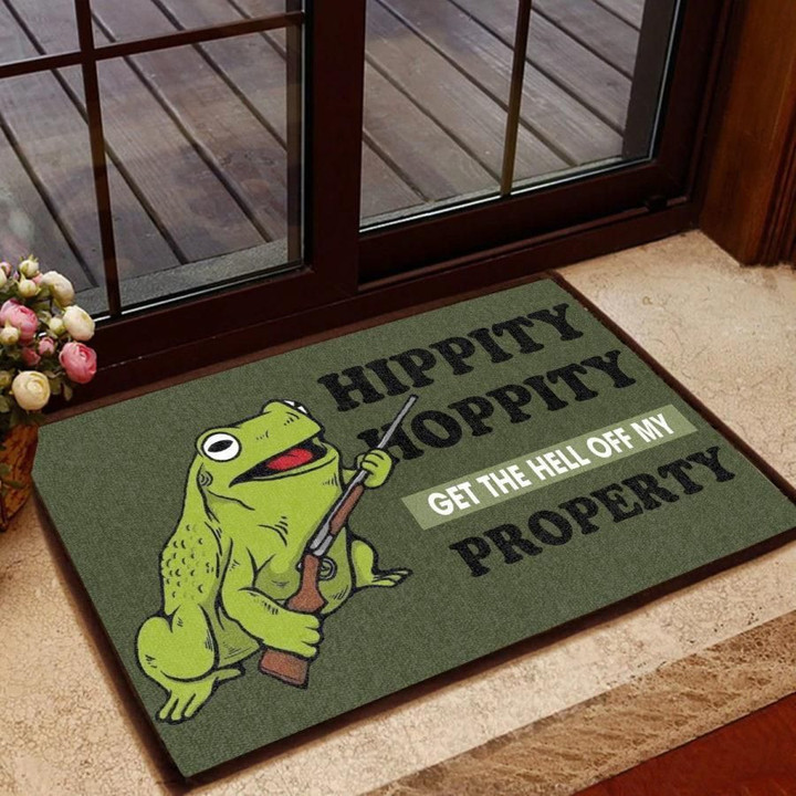 Get The Hell Off My Property Easy Clean Welcome DoorMat | Felt And Rubber | DO1527