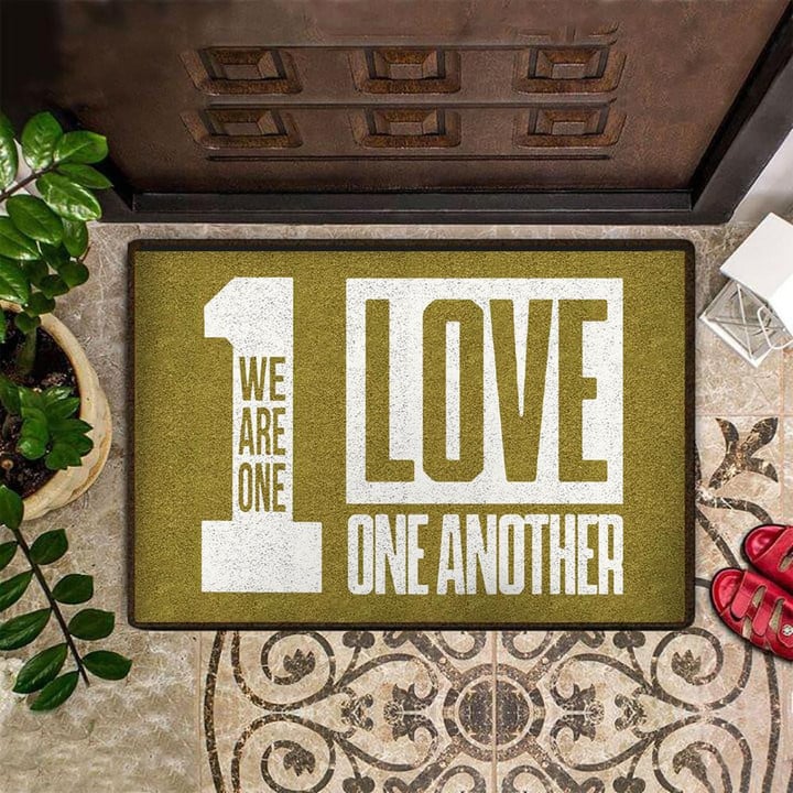 We Are One Love Another Easy Clean Welcome DoorMat | Felt And Rubber | DO3147
