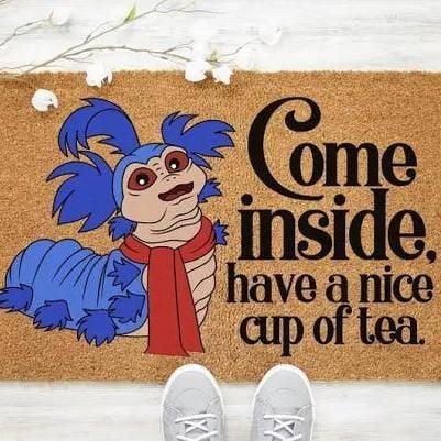 Labyrinth Worm Easy Clean Welcome DoorMat | Felt And Rubber | DO3370