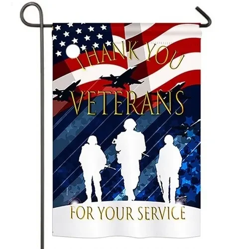 Thank You Veterans Garden Decor Flag | Denier Polyester | Weather Resistant | GF2285
