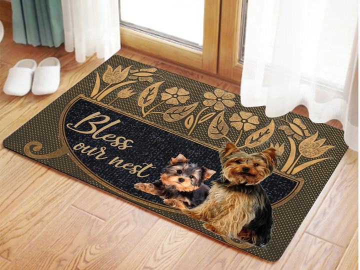 Flower Easy Clean Welcome DoorMat | Felt And Rubber | DO1287