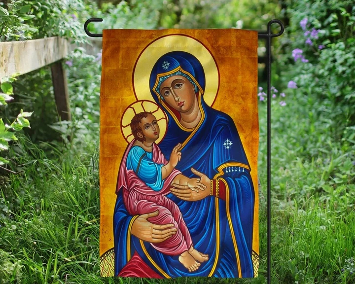 Our Lady of Good Health Garden Decor Flag | Denier Polyester | Weather Resistant | GF2068