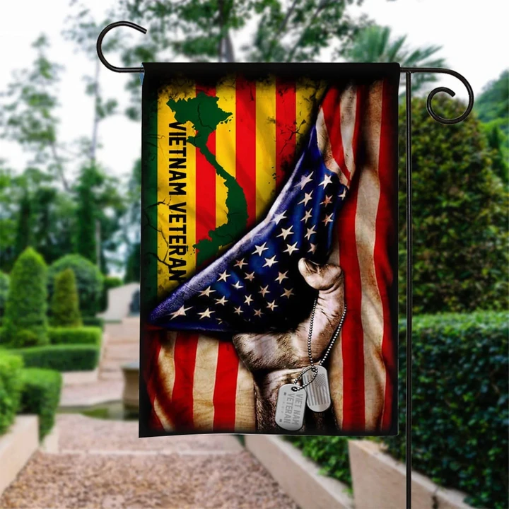 Vietnam Veteran American Garden Decor Flag | Denier Polyester | Weather Resistant | GF2379