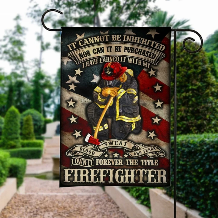 Firefighter Garden Decor Flag | Denier Polyester | Weather Resistant | GF1063