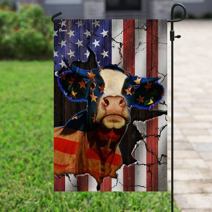 Cattle American Garden Decor Flag | Denier Polyester | Weather Resistant | GF1771