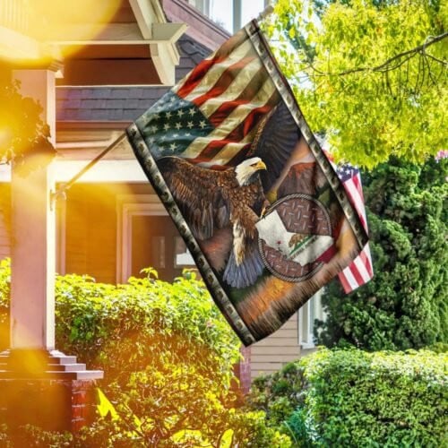 California State Eagle American Garden Decor Flag | Denier Polyester | Weather Resistant | GF1535