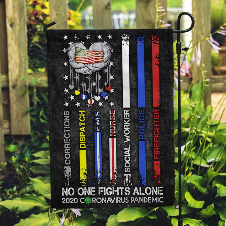 No One Fights Alone Garden Decor Flag | Denier Polyester | Weather Resistant | GF2336