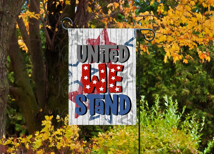 United We Stand Patriotic Garden Decor Flag | Denier Polyester | Weather Resistant | GF1639