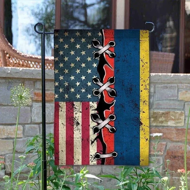 United States Colombia Garden Decor Flag | Denier Polyester | Weather Resistant | GF1251