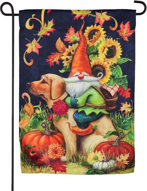 Fall Harvest Gnome Garden Decor Flag | Denier Polyester | Weather Resistant | GF2433