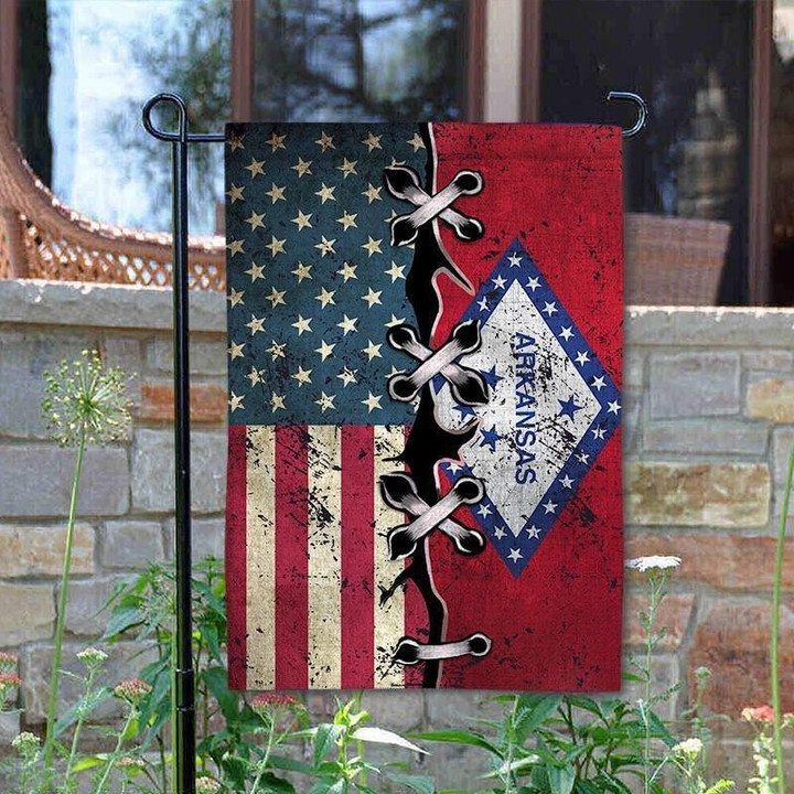United States Arkansas Garden Decor Flag | Denier Polyester | Weather Resistant | GF2452
