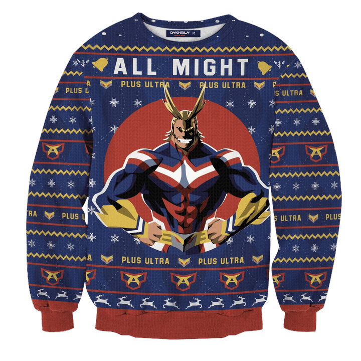 All Might Christmas Unisex Wool Sweater